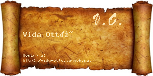 Vida Ottó névjegykártya
